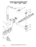 UPPER WASH AND RINSE PARTS Diagram and Parts List for KUDS35FXSS8  KitchenAid Dishwasher