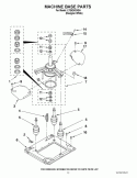 MACHINE BASE PARTS Diagram and Parts List for LTE5243DQA  Whirlpool Washer Dryer Combo