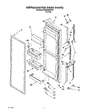 REFRIGERATOR DOOR Diagram and Parts List for 3XARG485WP01  Whirlpool Refrigerator
