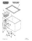 SECTION Diagram and Parts List for RH1000RYW00  Roper Freezer