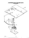 COMPONENT SHELF AND LATCH Diagram and Parts List for KEBI271WBL1  KitchenAid Wall Oven