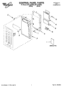 CONTROL PANEL PARTS Diagram and Parts List for MH1140XMQ2  Whirlpool Microwave