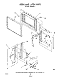 DOOR AND LATCH Diagram and Parts List for MW8550XS1  Whirlpool Microwave