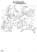 BULKHEAD Diagram and Parts List for LGC6646AQ1  Whirlpool Dryer