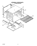 INTERNAL OVEN Diagram and Parts List for SF330PEWW2  Whirlpool Range