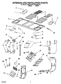 INTERIOR AND VENTILATION PARTS Diagram and Parts List for GH9184XLB2  Whirlpool Microwave