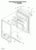 REFRIGERATOR DOOR PARTS Diagram and Parts List for KTRC22KVSS01  KitchenAid Refrigerator