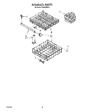 DISHRACK Diagram and Parts List for DU5000XW1  Whirlpool Dishwasher