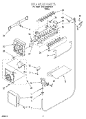 ICEMAKER Diagram and Parts List for 3VET19GMFW02  Whirlpool Refrigerator