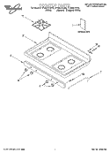 COOKTOP, LITERATURE Diagram and Parts List for SF362BEGN5  Whirlpool Range
