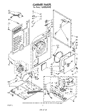 CABINET Diagram and Parts List for LG4936XMW0  Whirlpool Dryer