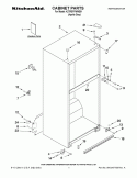 CABINET PARTS Diagram and Parts List for K2TREFFWMS01  KitchenAid Refrigerator