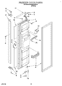 FREEZER DOOR Diagram and Parts List for KSRB25QDBL01  KitchenAid Refrigerator