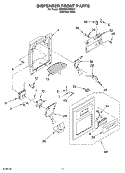 DISPENSER FRONT Diagram and Parts List for 3XED5SHGKS01  Whirlpool Refrigerator