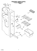 FREEZER LINER Diagram and Parts List for 8ED0WTKXKT00  Whirlpool Refrigerator
