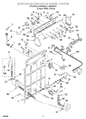 CONTROLS AND REAR PANEL Diagram and Parts List for LSN2000JQ0  Whirlpool Washer