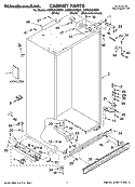 CABINET PARTS Diagram and Parts List for KSSS36QMB01  KitchenAid Refrigerator