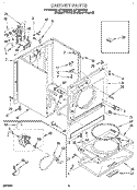 SECTION Diagram and Parts List for LET6634DZ0  Whirlpool Dryer