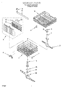 DISHRACK Diagram and Parts List for 7DU900PCDQ2  Whirlpool Dishwasher