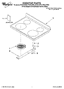 COOKTOP PARTS Diagram and Parts List for RF262LXSB0  Whirlpool Range