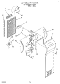 AIR FLOW Diagram and Parts List for 3XART720F02  Whirlpool Refrigerator