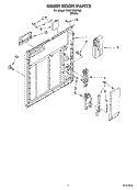INNER DOOR Diagram and Parts List for DU811SWKQ0  Whirlpool Dishwasher