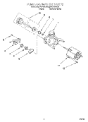 PUMP AND MOTOR Diagram and Parts List for RUD3000GB1  Roper Dishwasher