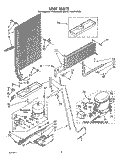 UNIT Diagram and Parts List for ET14JMXWW01  Whirlpool Refrigerator