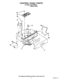 CONTROL PANEL PARTS Diagram and Parts List for KUIC18PNXS2  KitchenAid Ice Maker