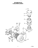 BLOWER Diagram and Parts List for KPDI620T3  KitchenAid Dishwasher