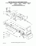 MOTOR AND ICE CONTAINER PARTS Diagram and Parts List for WSF26D3EXS00  Whirlpool Refrigerator