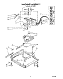 MACHINE BASE Diagram and Parts List for AX5133VG1  Whirlpool Washer