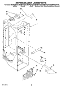 REFRIGERATOR LINER PARTS Diagram and Parts List for ED5FHAXVB00  Whirlpool Refrigerator