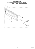 DOOR PARTS Diagram and Parts List for TMH14XMQ3  Estate Microwave
