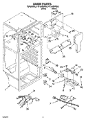 LINER PARTS Diagram and Parts List for RT14HDYPQ02  Roper Refrigerator
