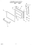 FREEZER DOOR, OPTIONAL Diagram and Parts List for KTRS19KJWH00  KitchenAid Refrigerator