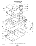 COOKTOP Diagram and Parts List for RF4900XLW2  Whirlpool Range