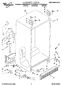 CABINET Diagram and Parts List for 4YED25DQAB01  Whirlpool Refrigerator