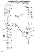 MOTOR AND ICE CONTAINER PARTS Diagram and Parts List for 7GS2SHEXPQ00  Whirlpool Refrigerator