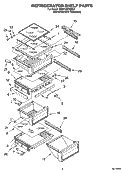 REFRIGERATOR SHELF PARTS Diagram and Parts List for KSRY25CRMS01  KitchenAid Refrigerator