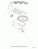 TURNTABLE PARTS Diagram and Parts List for KHMS2040WBL1  KitchenAid Microwave