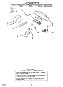 LATCH PARTS Diagram and Parts List for KEMC378KWH03  KitchenAid Microwave Oven Combo