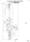 BRAKE AND DRIVE TUBE Diagram and Parts List for LTE5243BW2  Whirlpool Washer Dryer Combo