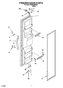 FREEZER DOOR PARTS Diagram and Parts List for RS25AGXNQ01  Roper Refrigerator
