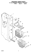 FREEZER LINER Diagram and Parts List for GD2SHGXLQ01  Whirlpool Refrigerator