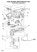 CASE, GEARING AND PLANETARY UNIT Diagram and Parts List for KD2661-3  KitchenAid Mixer