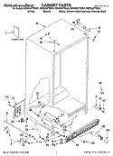 CABINET PARTS Diagram and Parts List for KSCS23FTWH01  KitchenAid Refrigerator