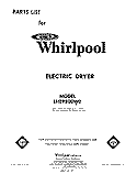 SECTION Diagram and Parts List for LHE9800W0  Whirlpool Dryer