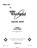 SECTION Diagram and Parts List for LE5810XPW0  Whirlpool Dryer