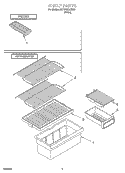 SHELF, OPTIONAL Diagram and Parts List for RT18VKXJW00  Roper Refrigerator